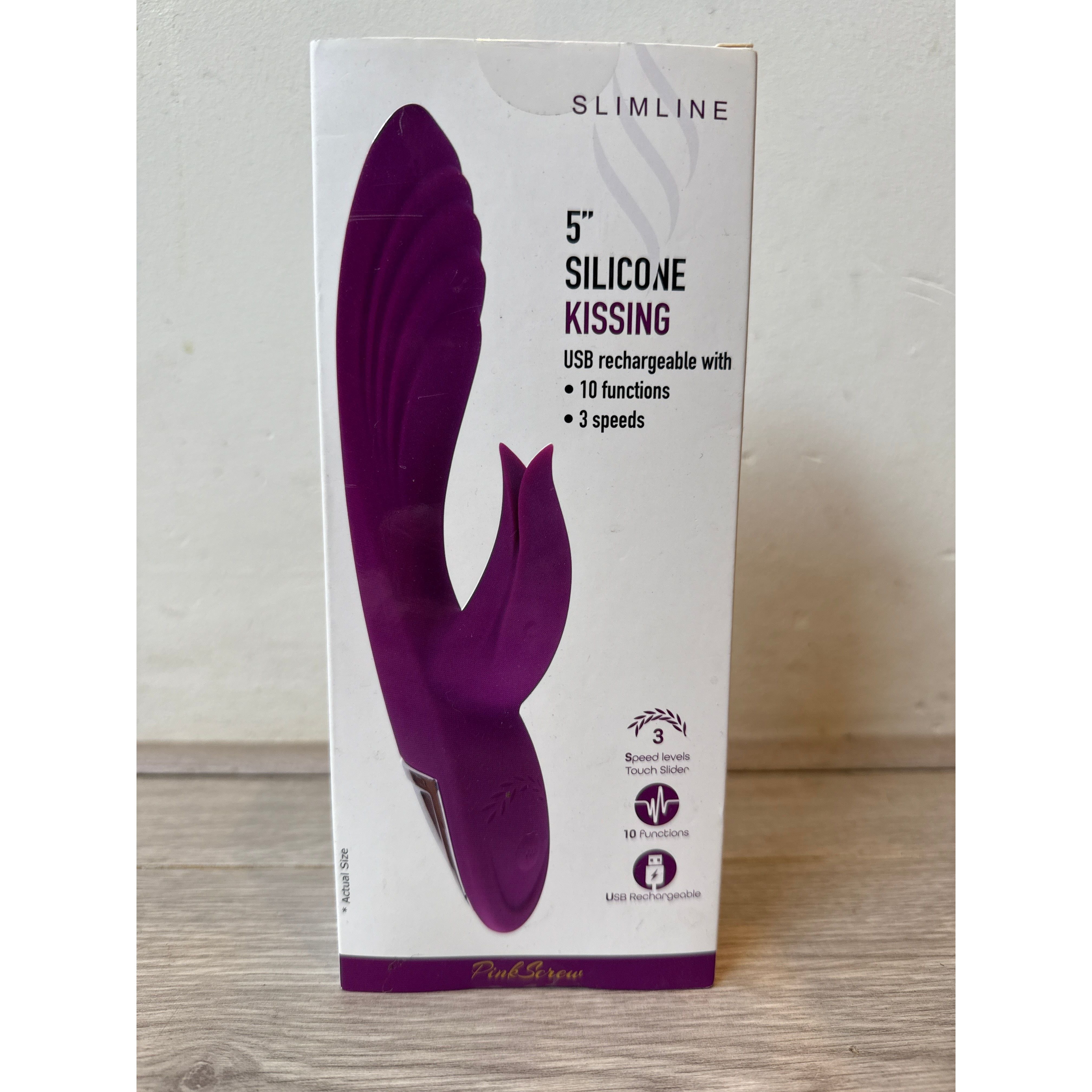 Slimline silicone kissing tarzan vibrator