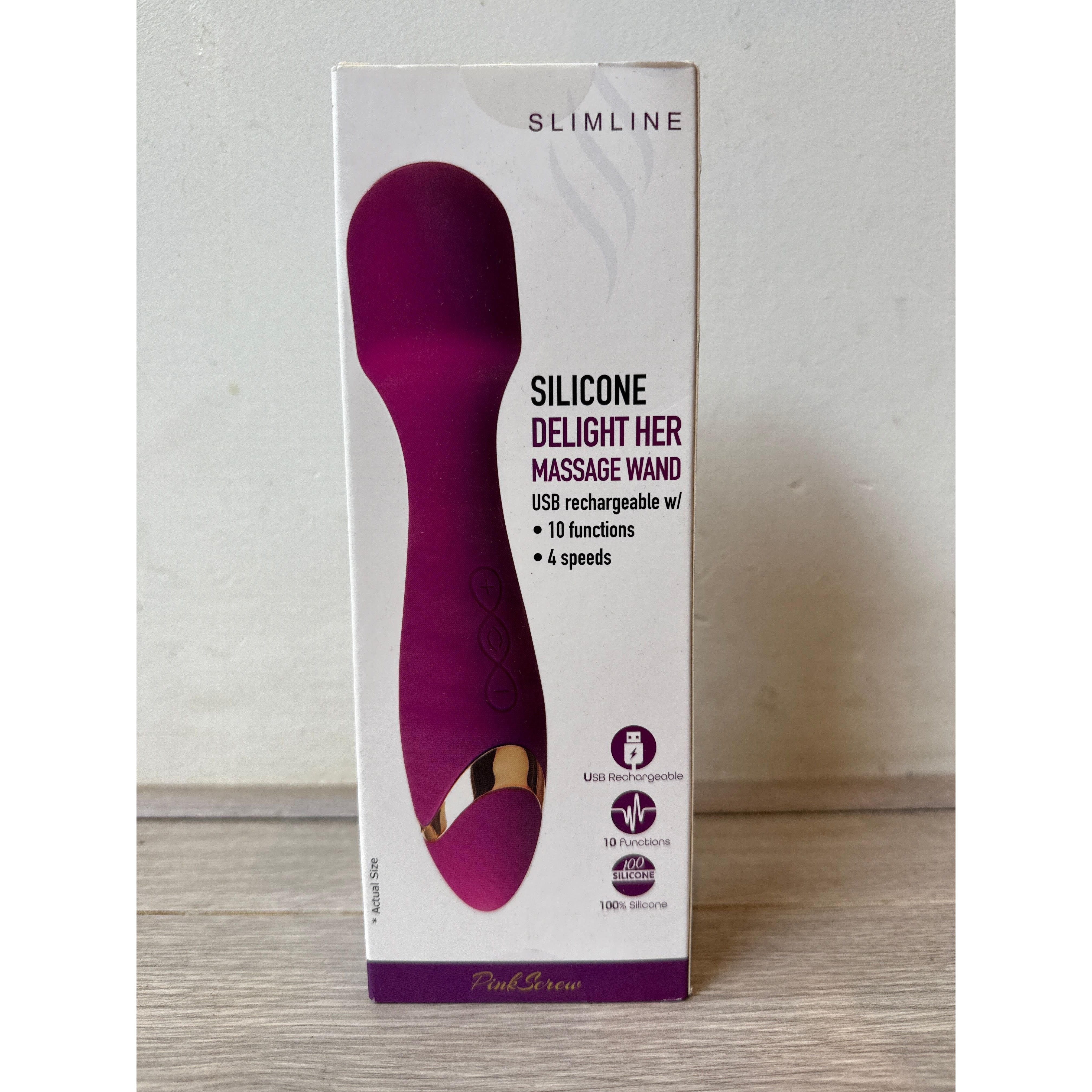 Slimline wand vibrator