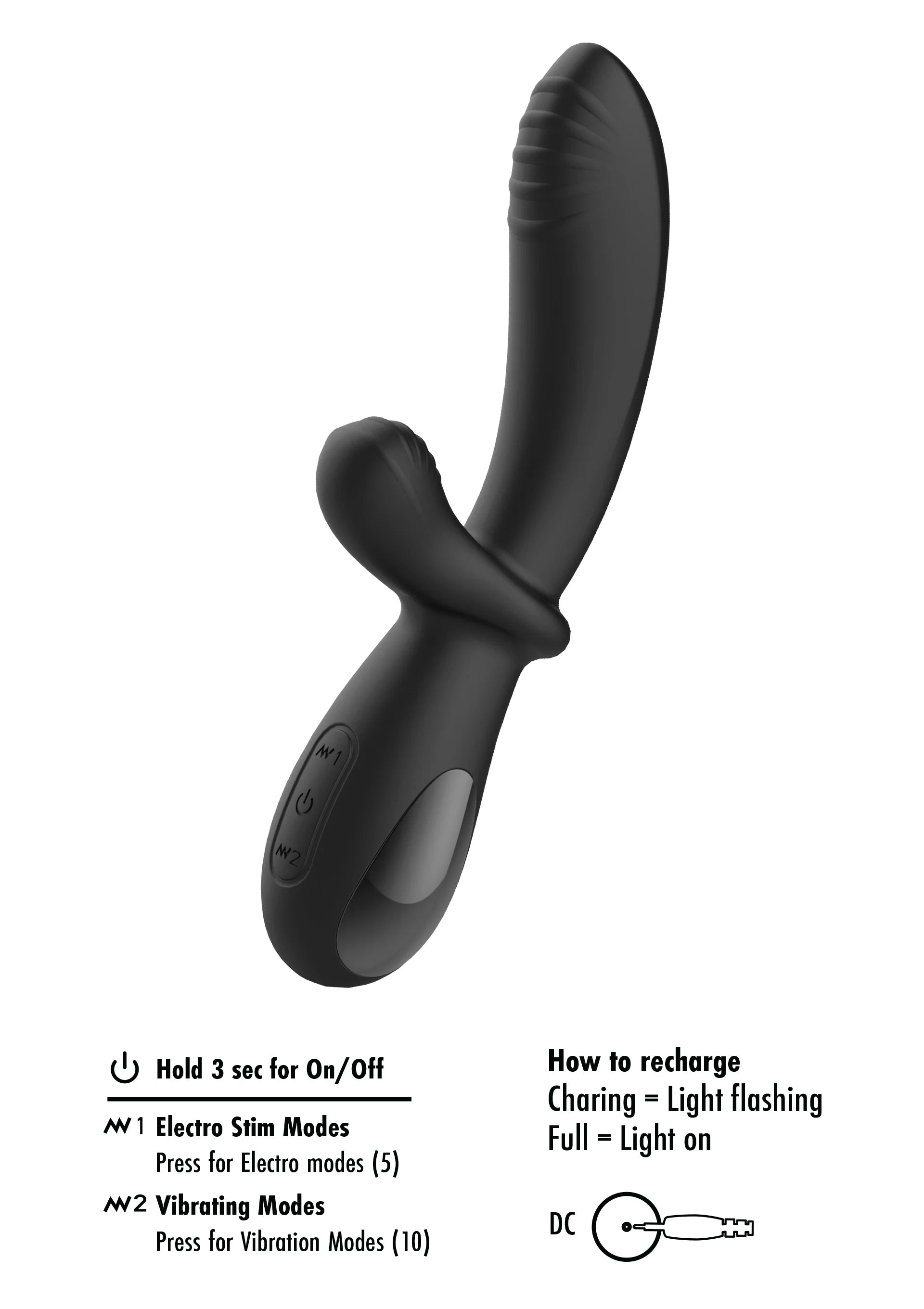 Duo vibrator met electro stimulatie - She E.O.