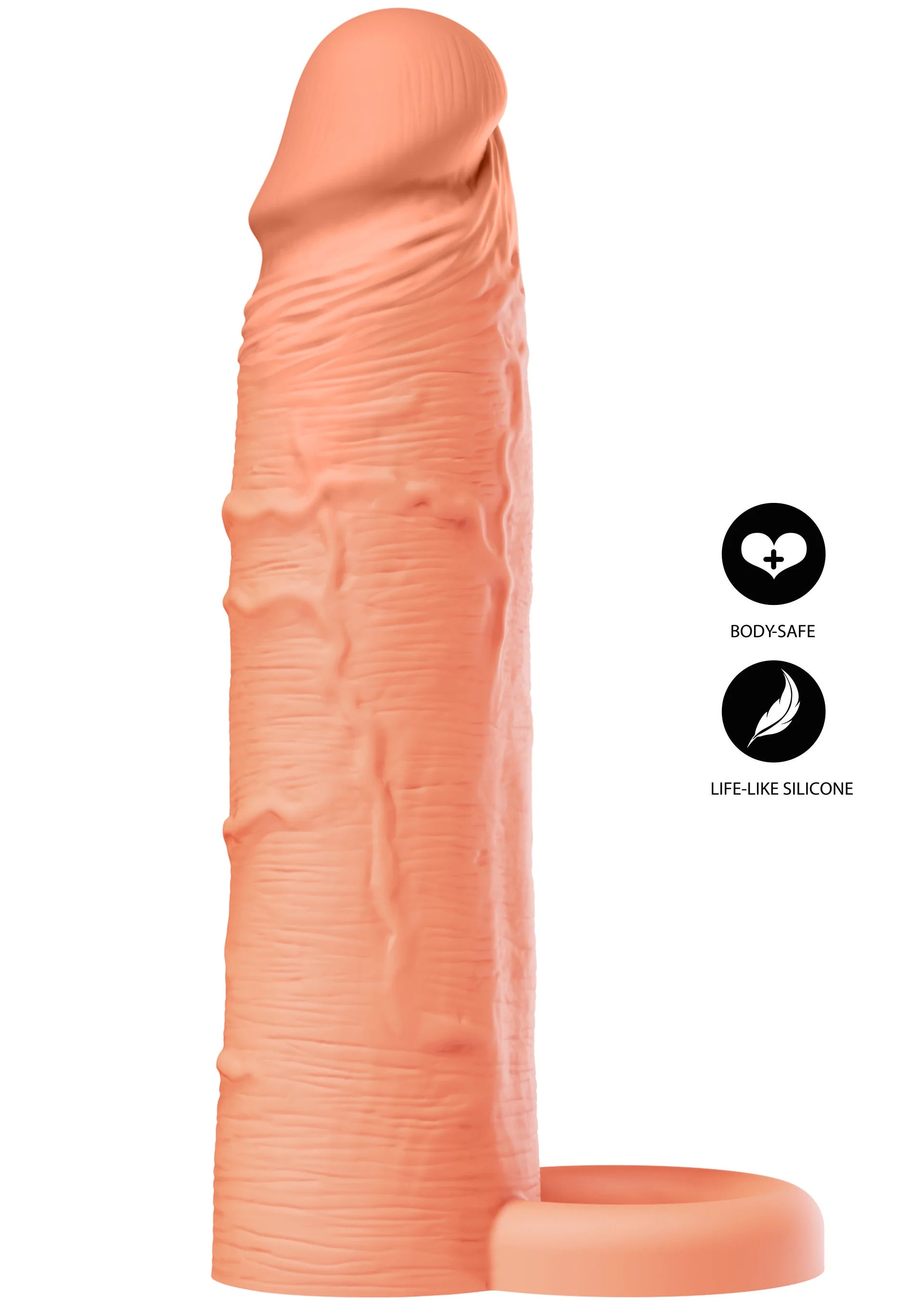 Penis sleeve met ring vloeibaar siliconen - Inferno