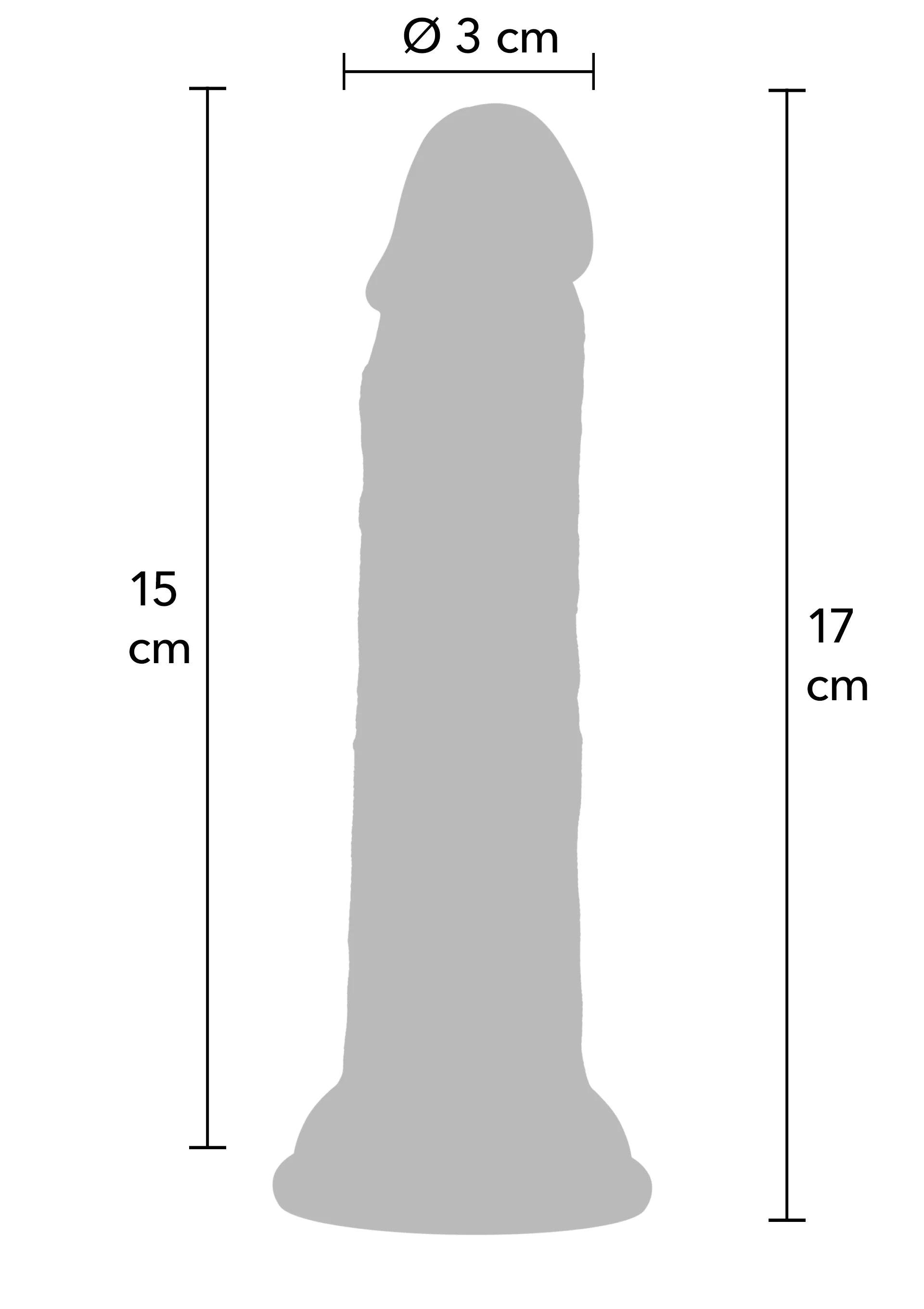 Realistische dildo vloeibaar siliconen 17cm - Inferno