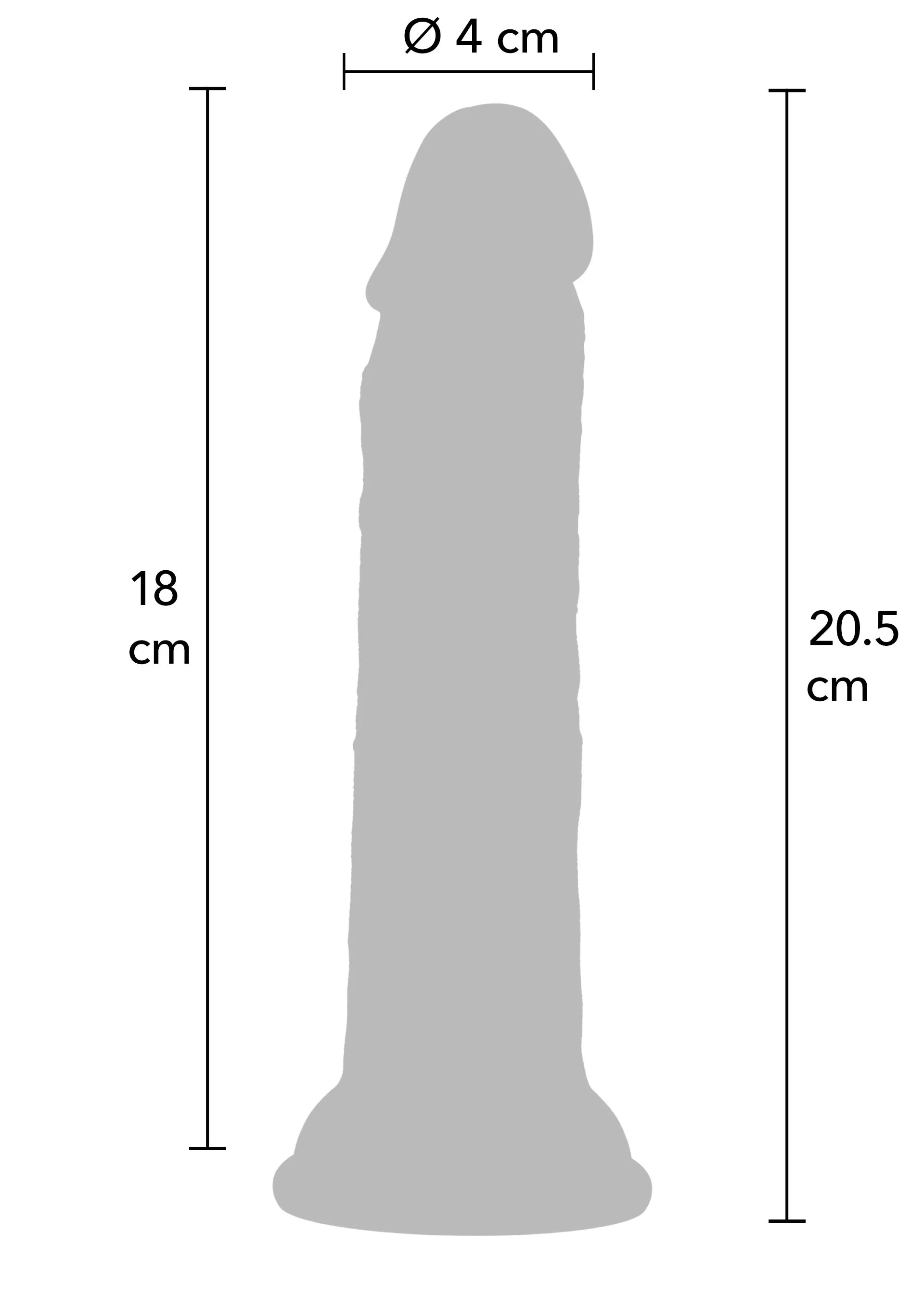 Realistische dildo vloeibaar siliconen 20,5cm - Inferno