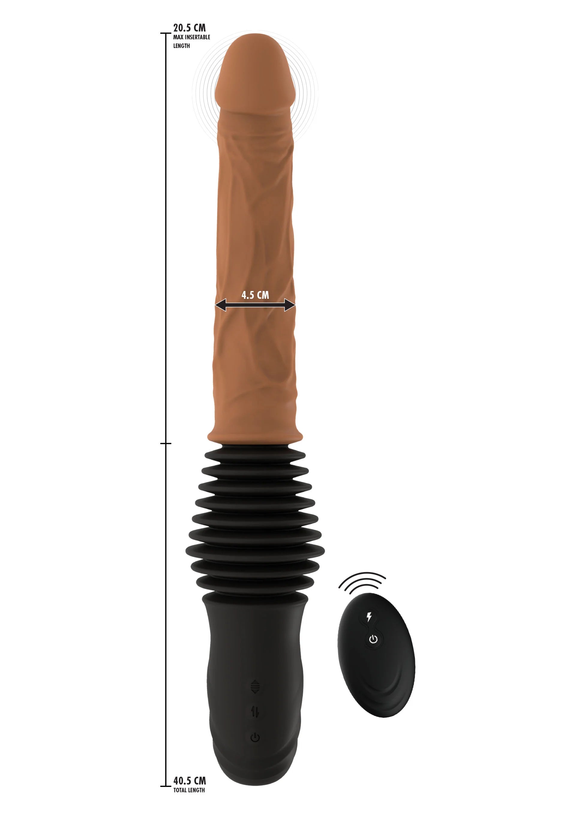 Vibrator met dubbele stootfunctie