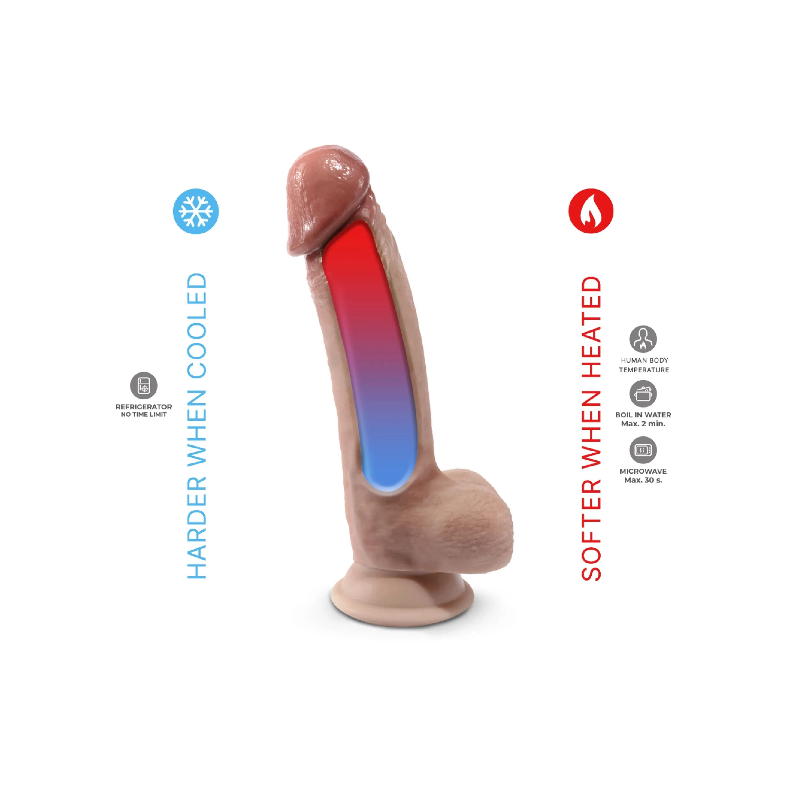 Premium real skin dildo - 18cm