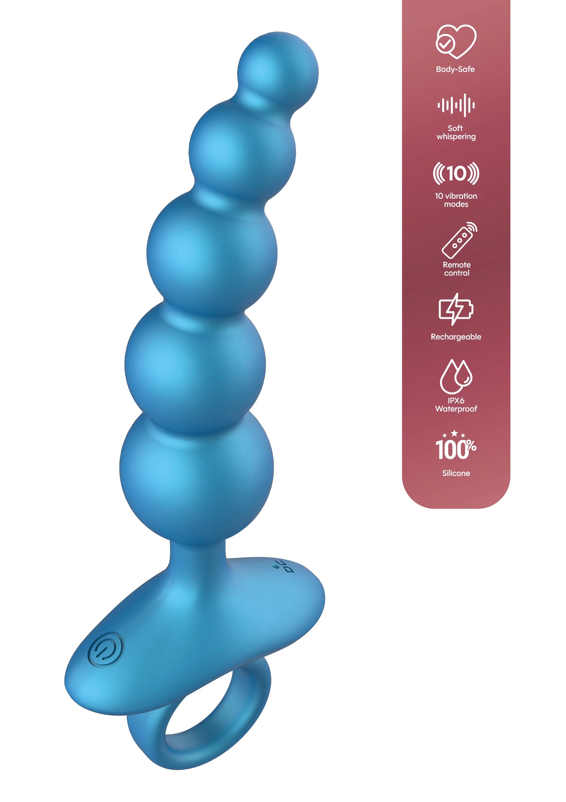 Vibrerende buttplug met 5 ballen - Playhouse