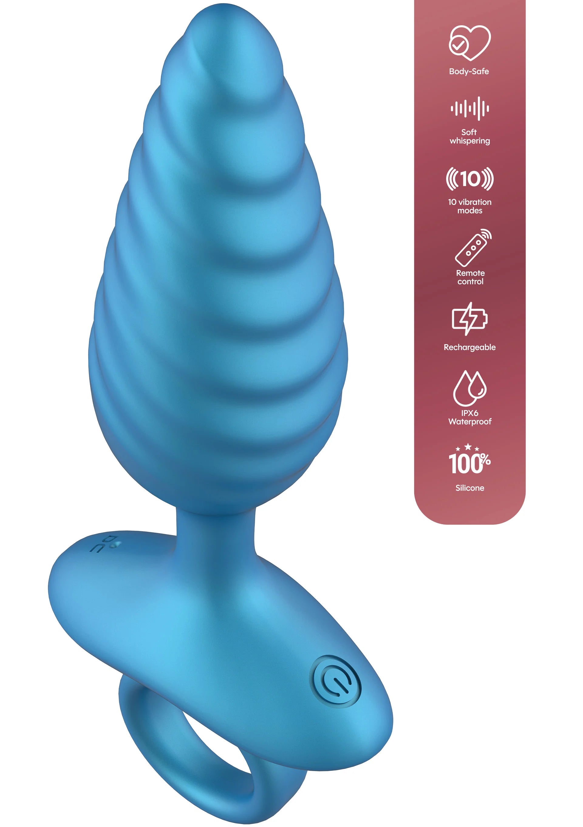 Vibrerende buttplug met ribbels - Playhouse