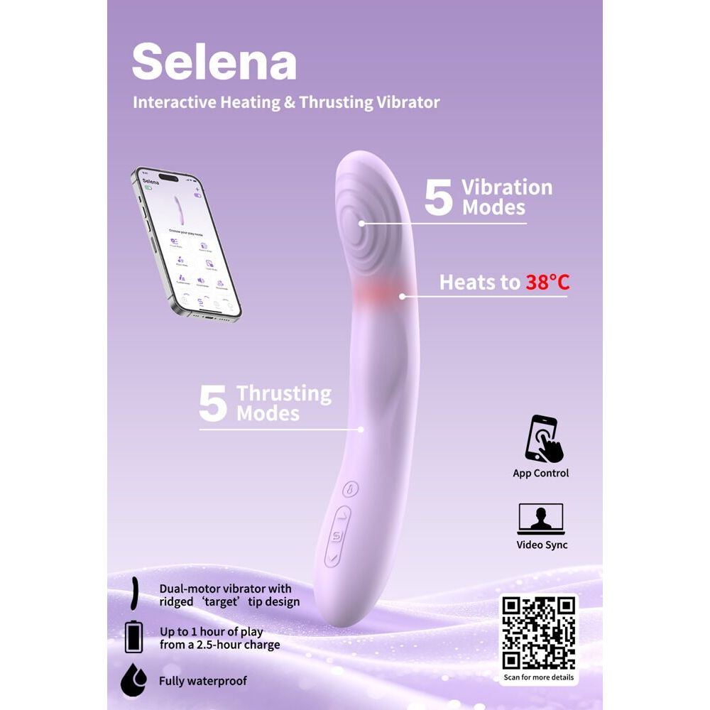 G-spot vibrator stotend en verwarmend Selena - SVAKOM