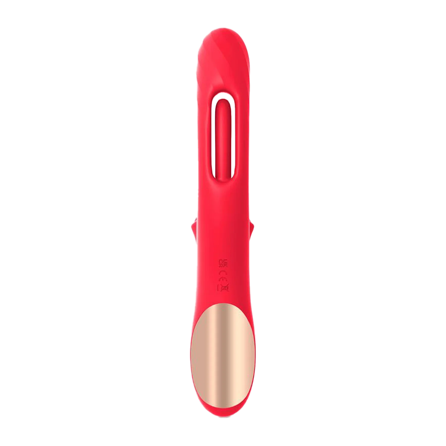Vibrator met tikkende G-spot stimulatie en likkende tong clitoris stimulatie
