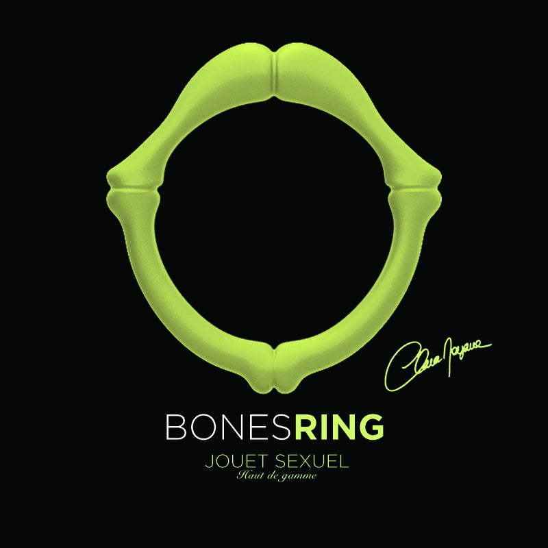 Siliconen cockring glow in the dark - Bones