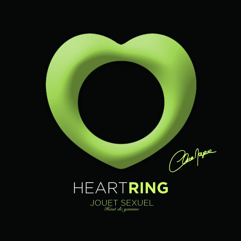 Siliconen cockring glow in the dark - Heart