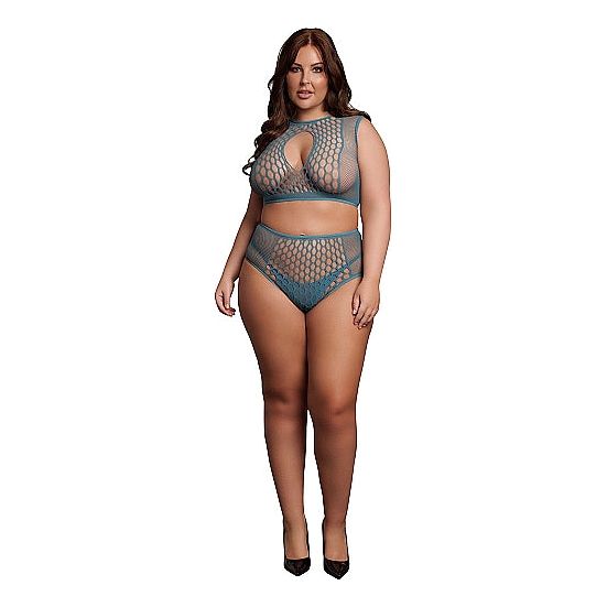Netstof BH set blauw - One size + queen size | So Loving | Alkmaar