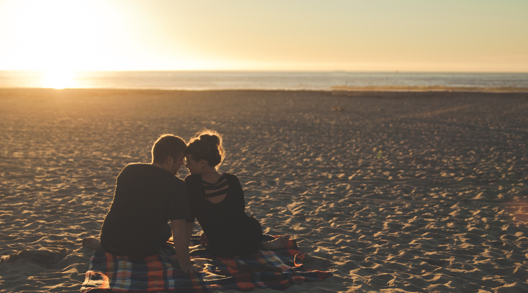 koppel op het strand