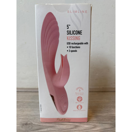 Slimline silicone kissing tarzan vibrator