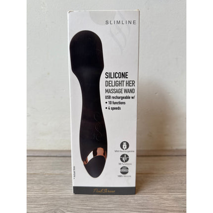 Slimline wand vibrator