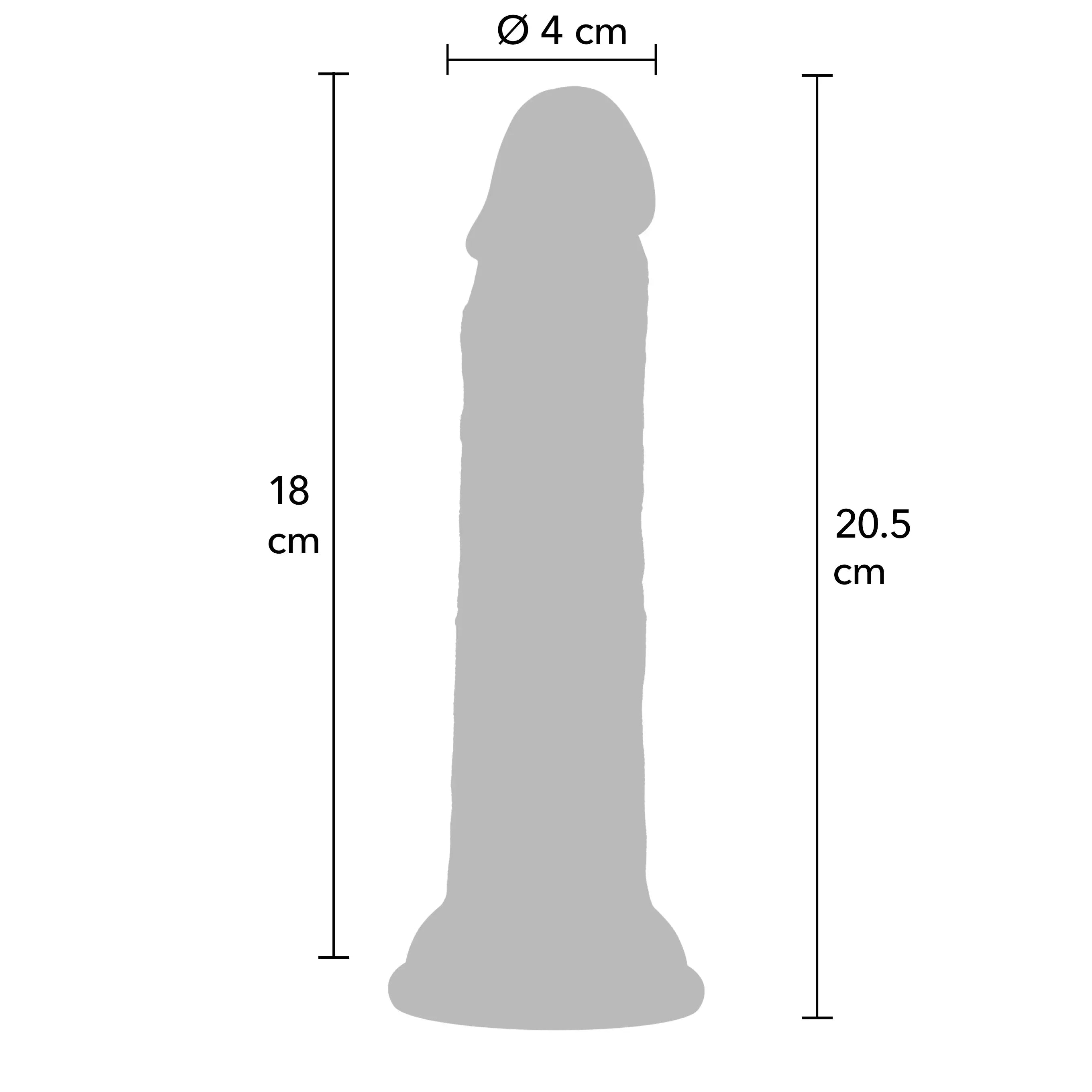 Realistische dildo vloeibaar siliconen 20,5cm - Inferno