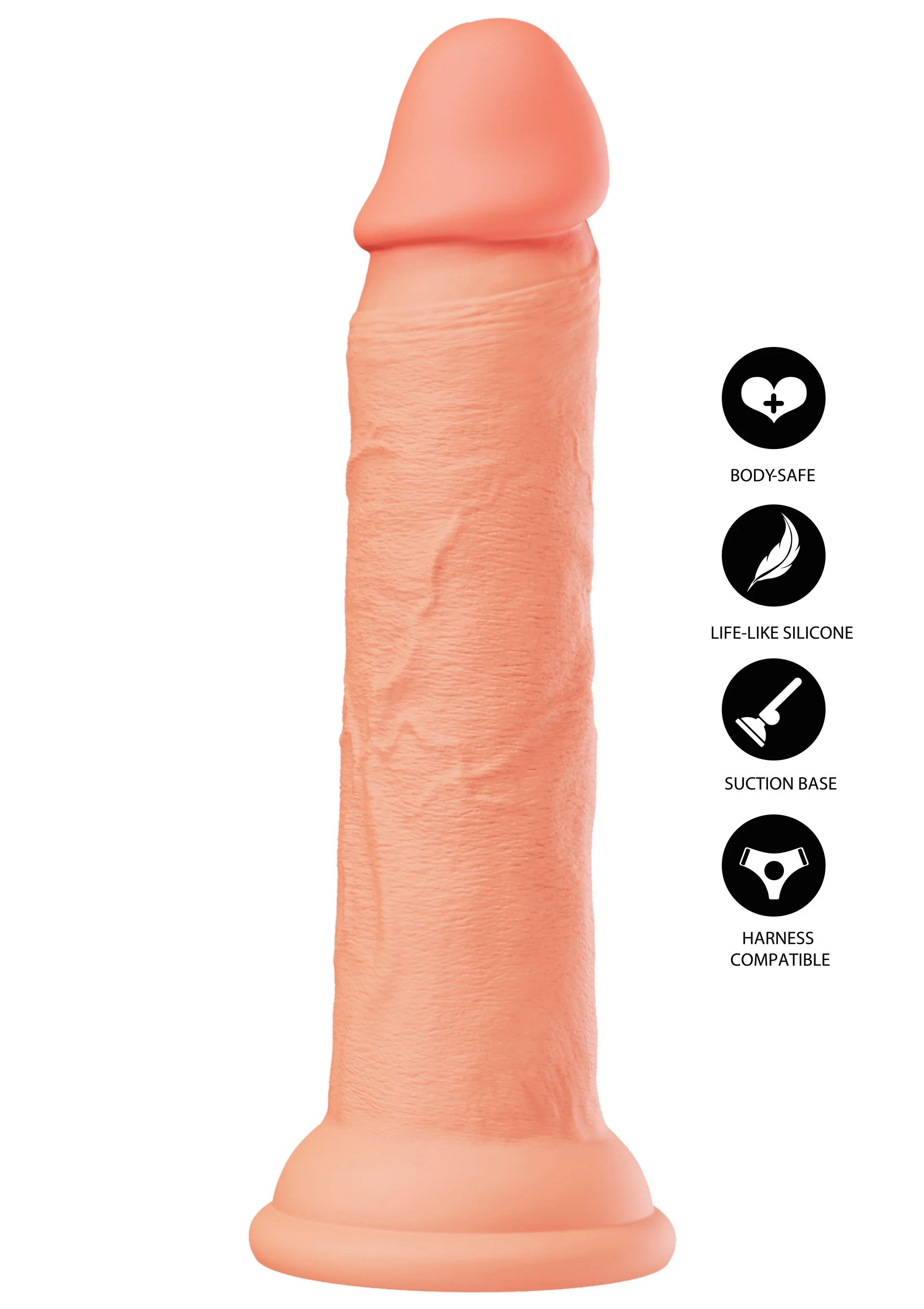 Realistische dildo vloeibaar siliconen 22cm - Inferno