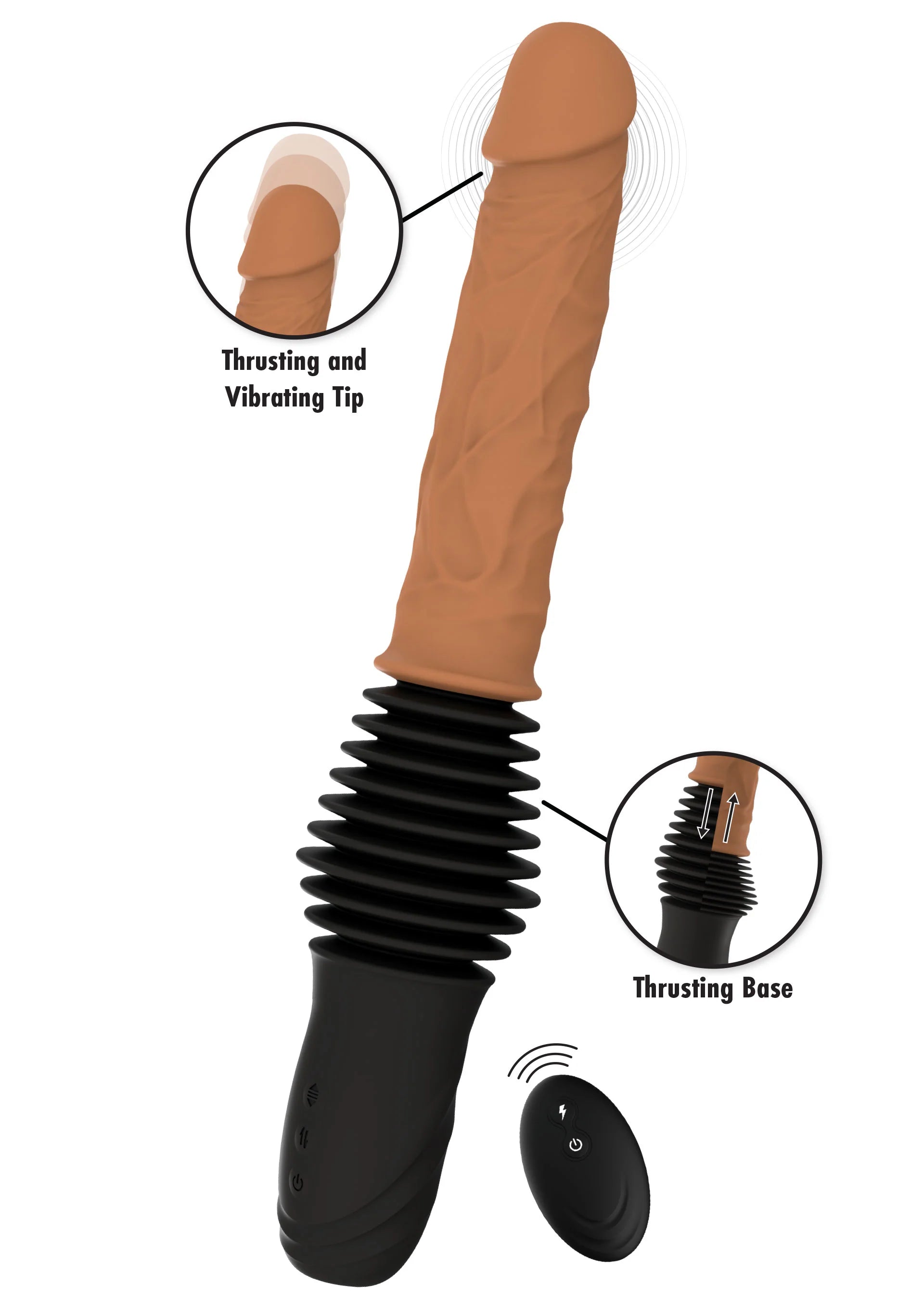 Vibrator met dubbele stootfunctie