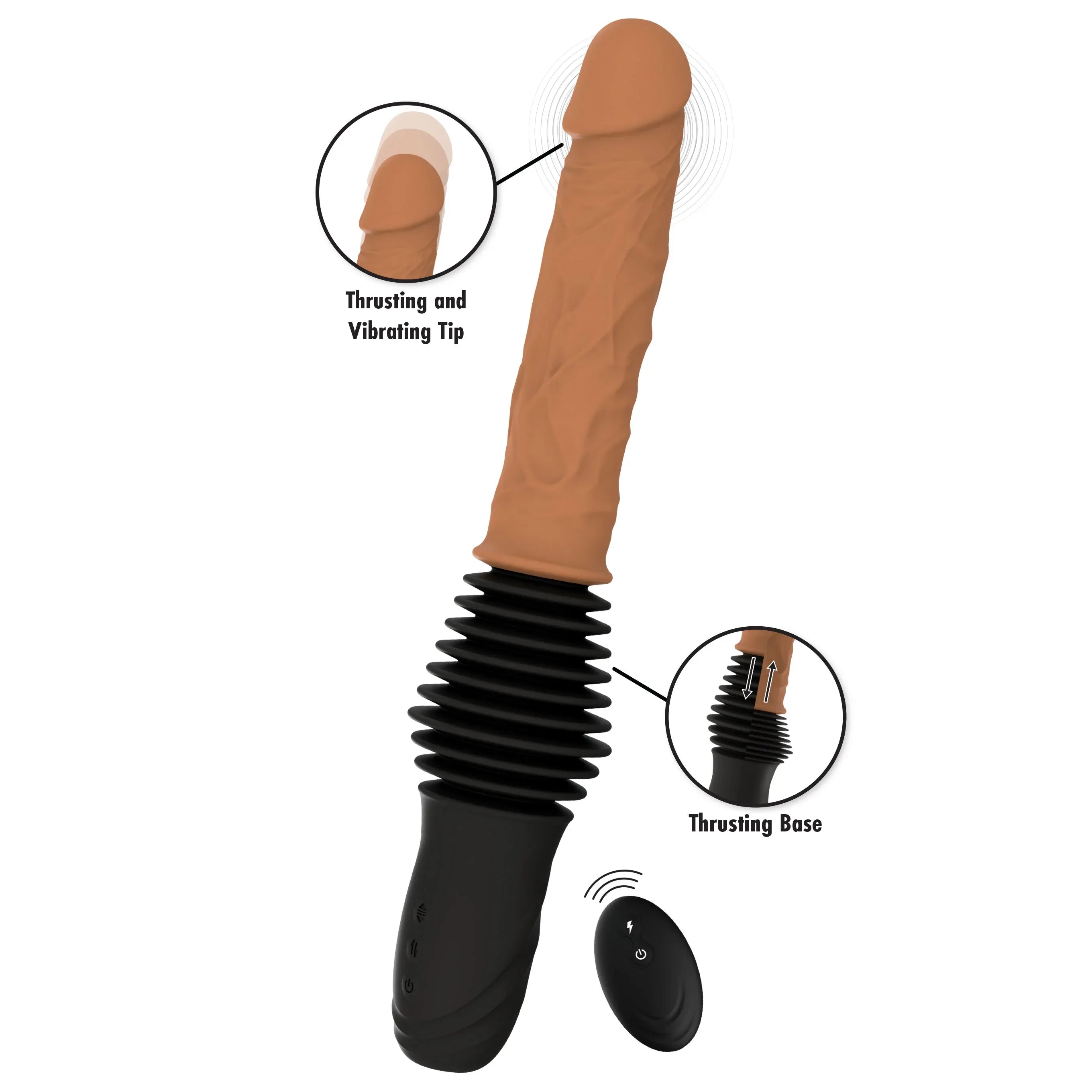 Vibrator met dubbele stootfunctie