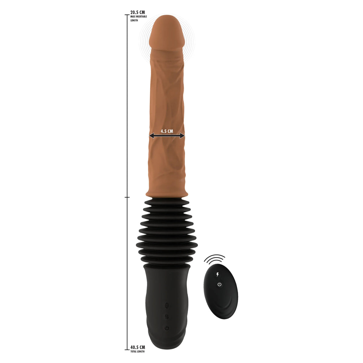 Vibrator met dubbele stootfunctie