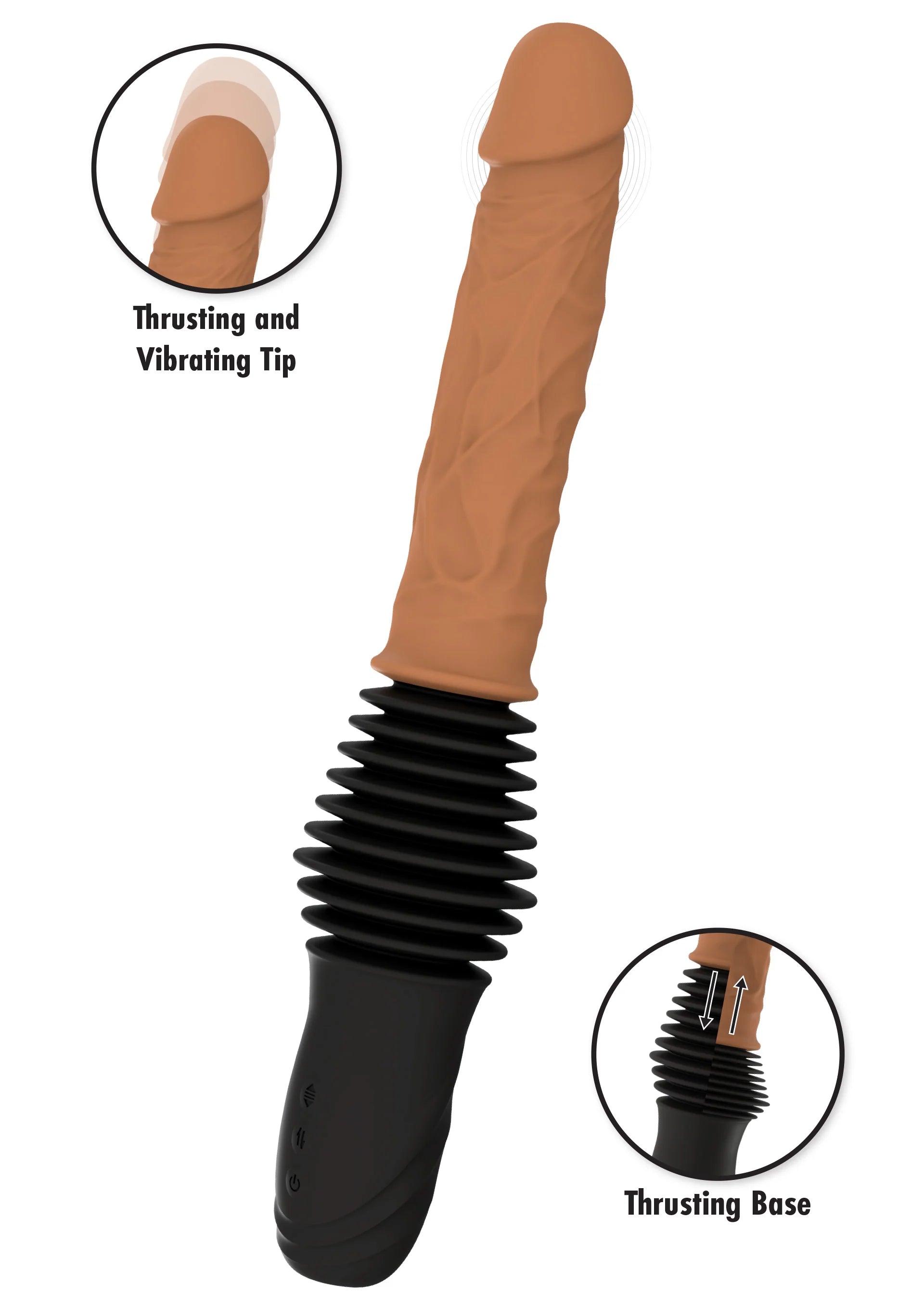 Vibrator met dubbele stootfunctie