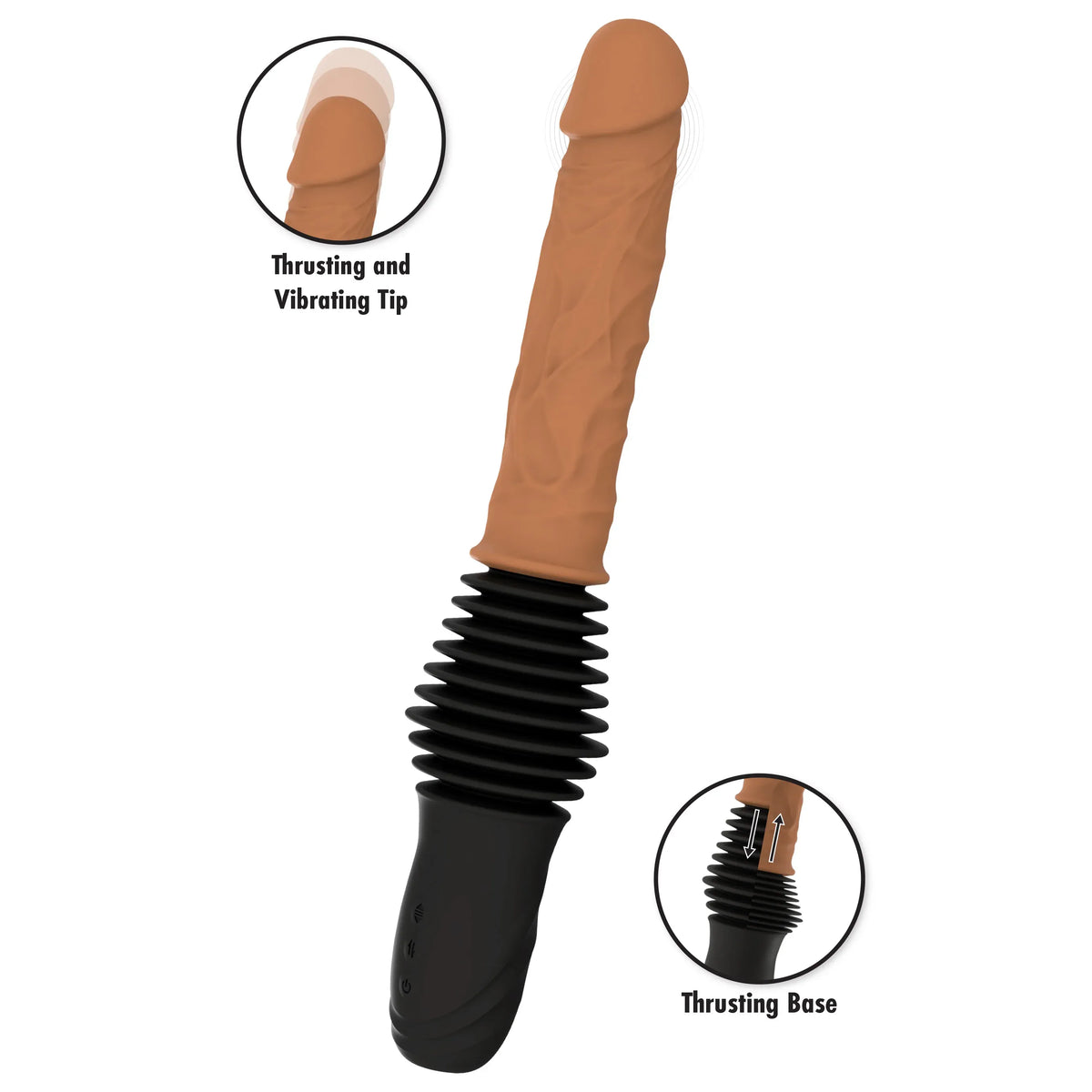Vibrator met dubbele stootfunctie