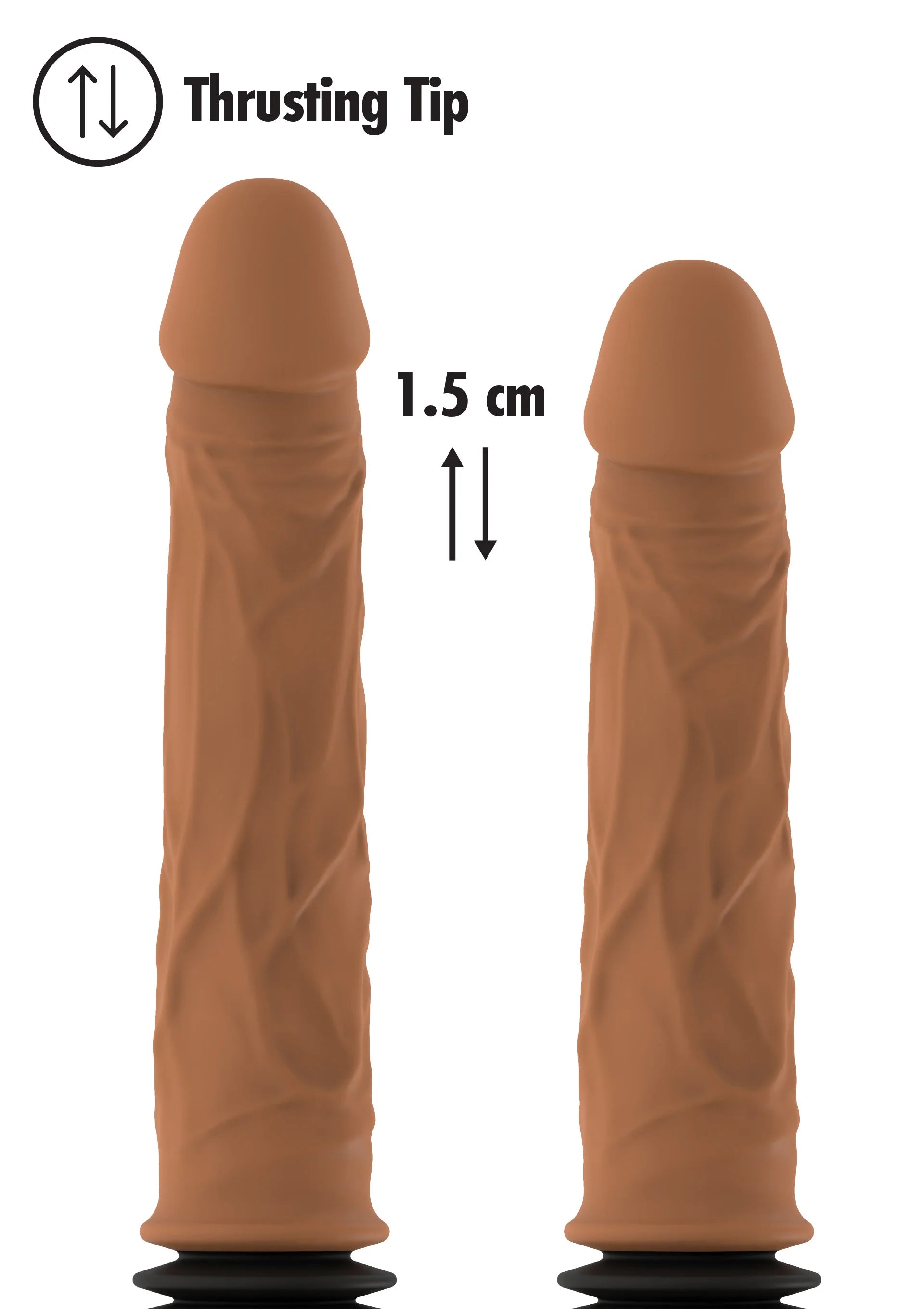 Vibrator met dubbele stootfunctie