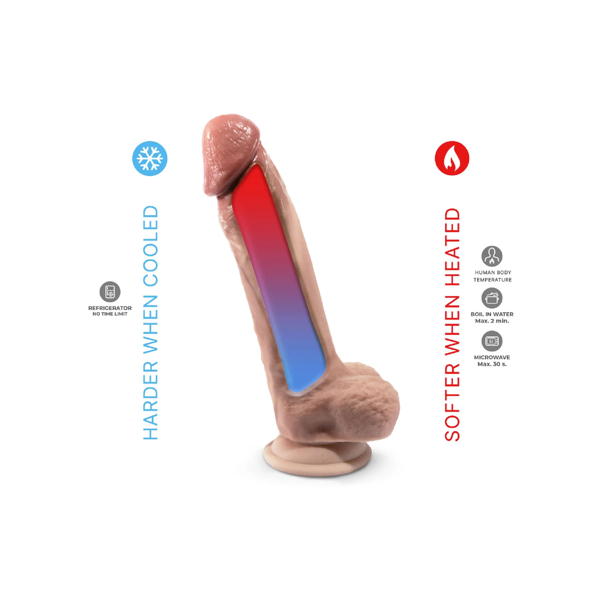 Premium real skin dildo - 23cm