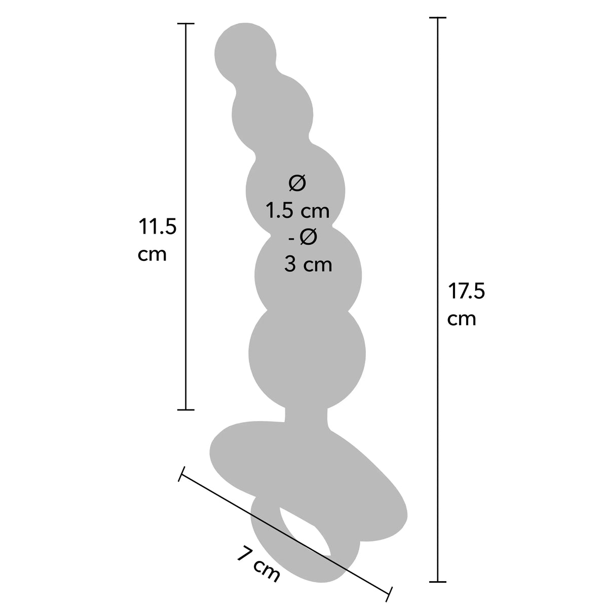Vibrerende buttplug met 5 ballen - Playhouse