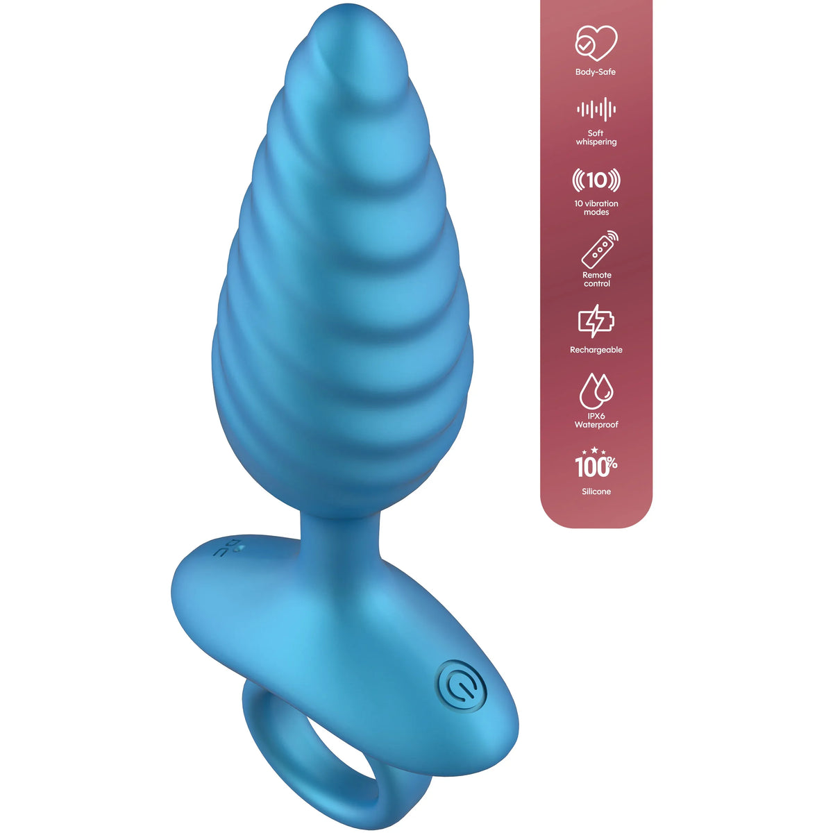 Vibrerende buttplug met ribbels - Playhouse