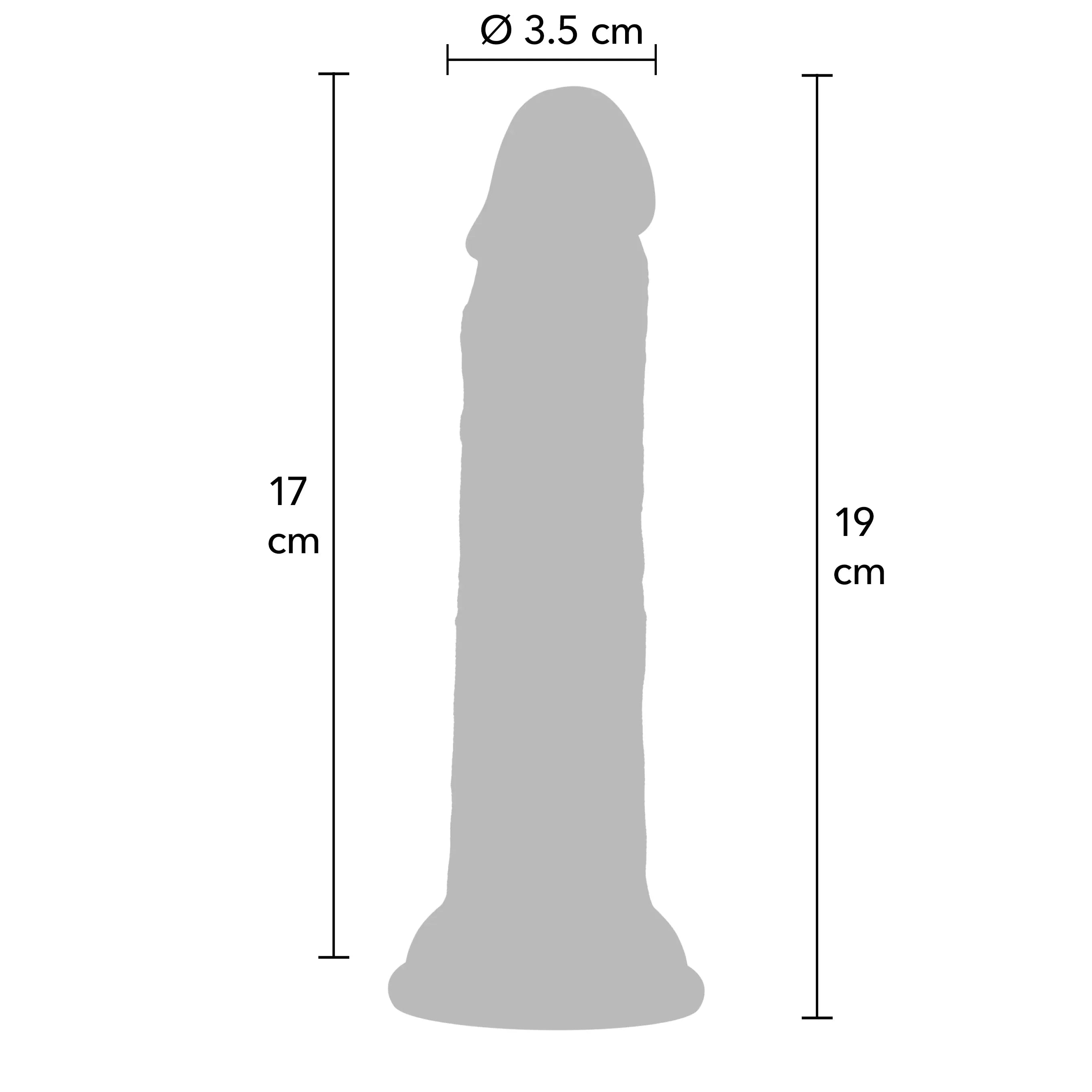 Realistische dildo vloeibaar siliconen 19cm - Inferno