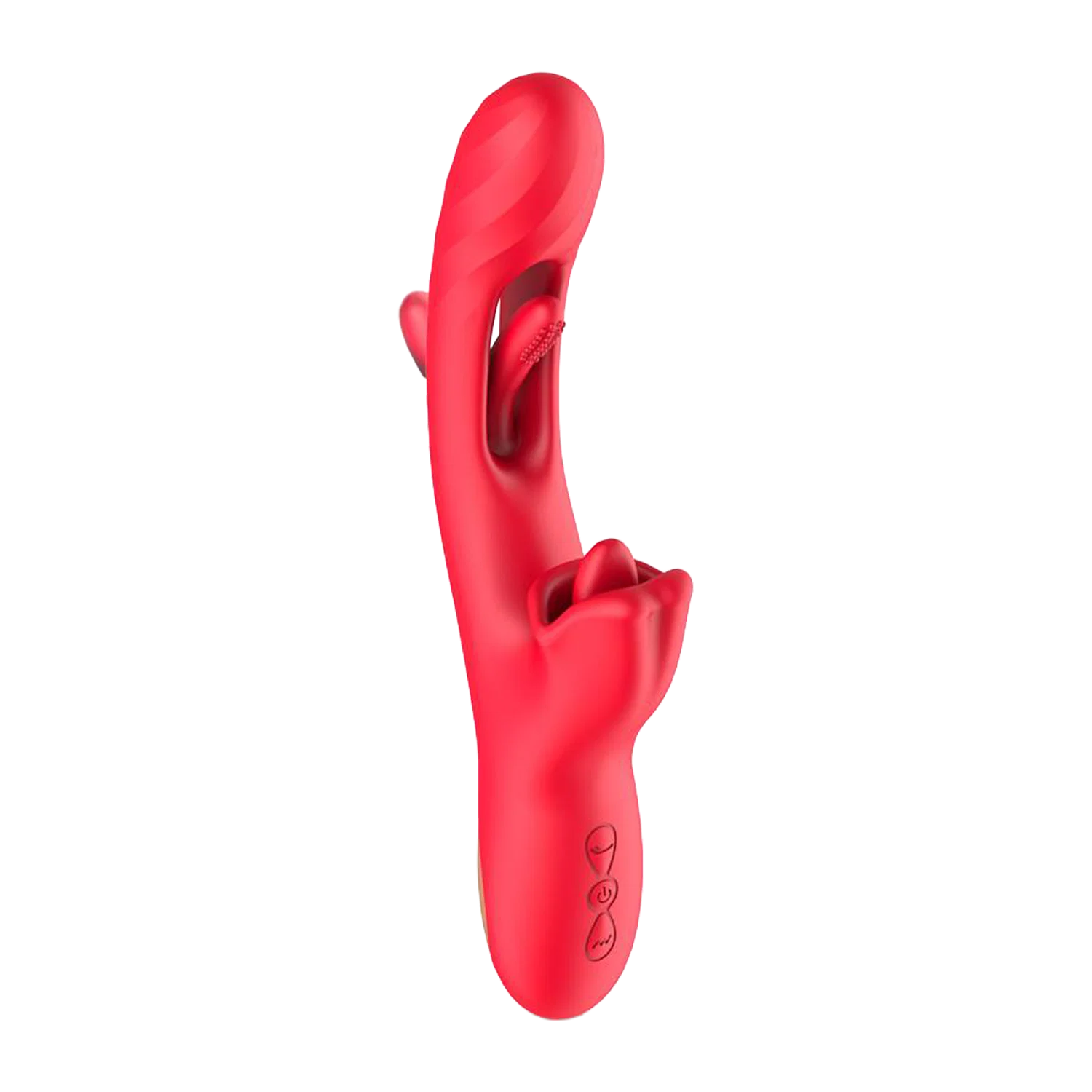 Vibrator met tikkende G-spot stimulatie en likkende tong clitoris stimulatie