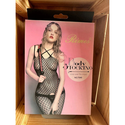Zwarte bodystocking met patroon | So Loving | Alkmaar